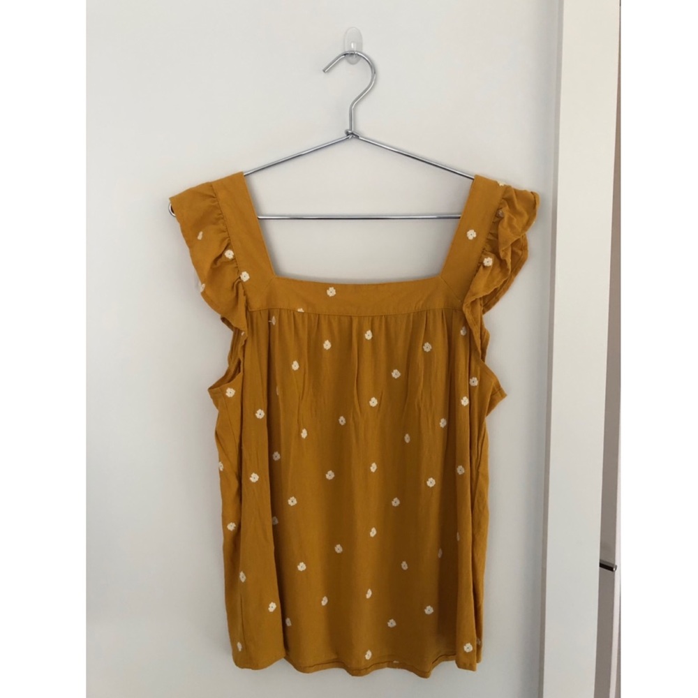 Yellow frill sleeve shirt from Universal Thread.